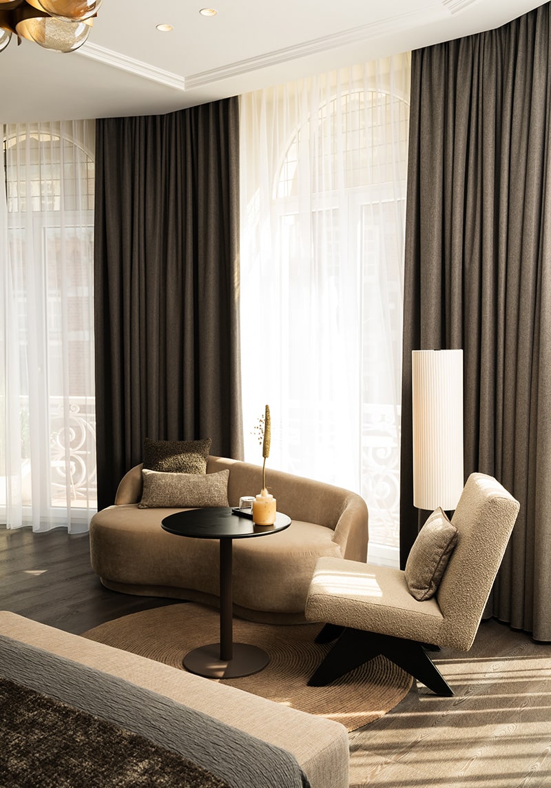 Hotel Beaumont x Leonie Wintels: zithoek